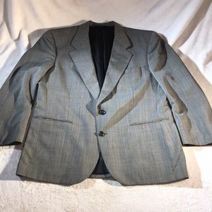 Christian Dior Vintage Mens Gray 2 Button  Blazer